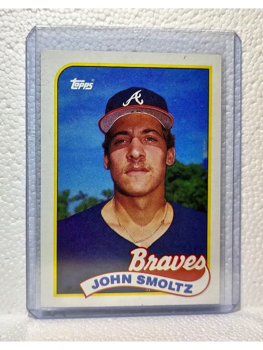 John Smoltz 1989 Topps MLB #382 Baseball Card Atlanta Braves